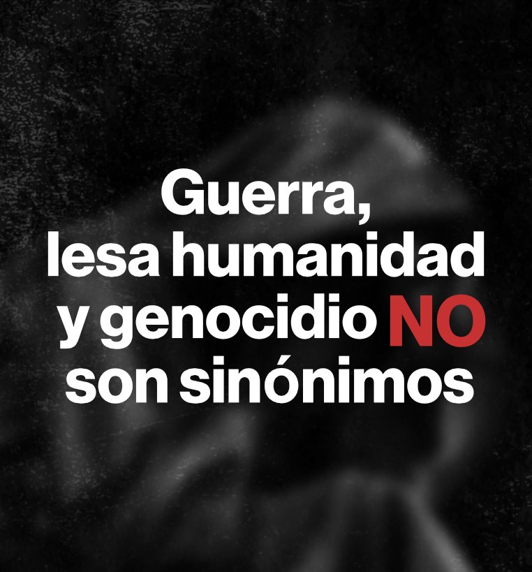 Guerra, lesa humanidad y genocidio no son sinónimos